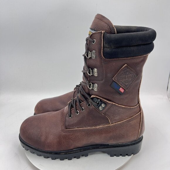 Guide Gear Thinsulate Ultra Men Size 13 551110 Brown Leather Logger Boot - Picture 1 of 16